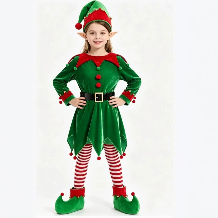 Christmas Boys and Girls Costu - Elf Costume Christmas recension och pris