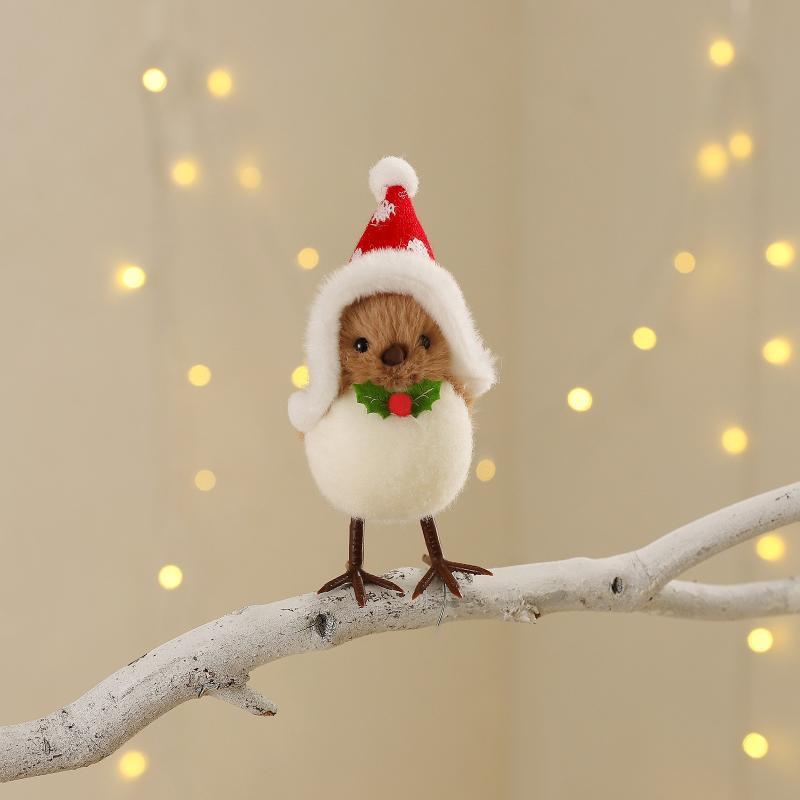 Christmas Plush Bird Ornaments - Santa Hat Plush recension och pris