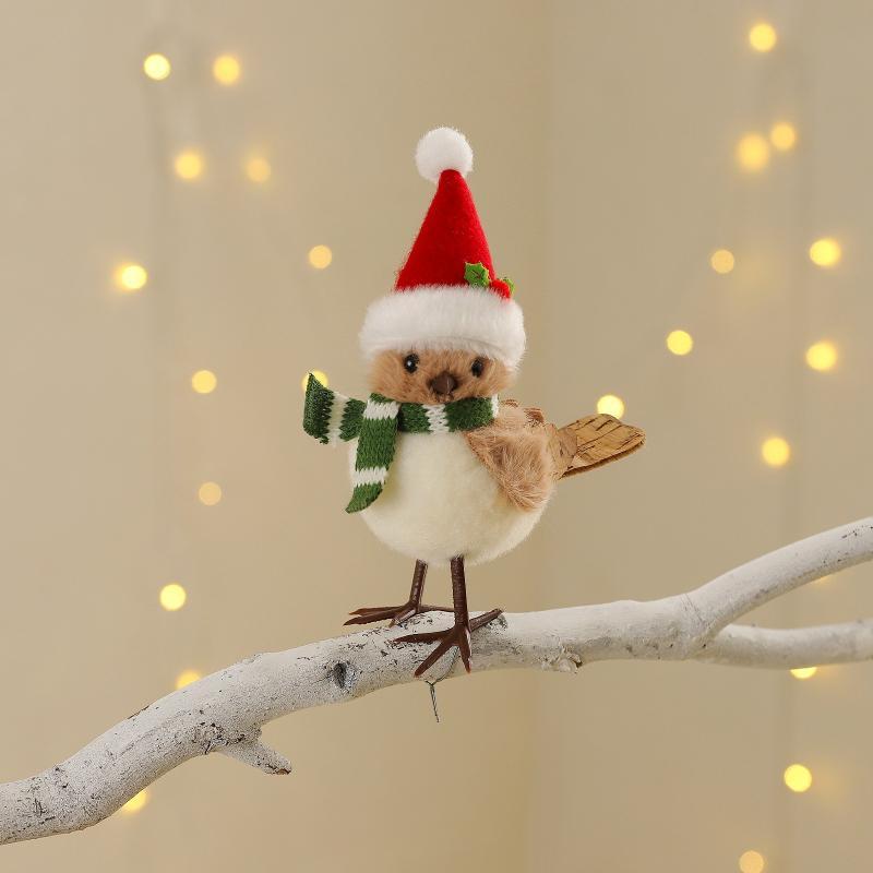 Christmas Plush Bird Ornaments - Santa Hat Plush recension och pris